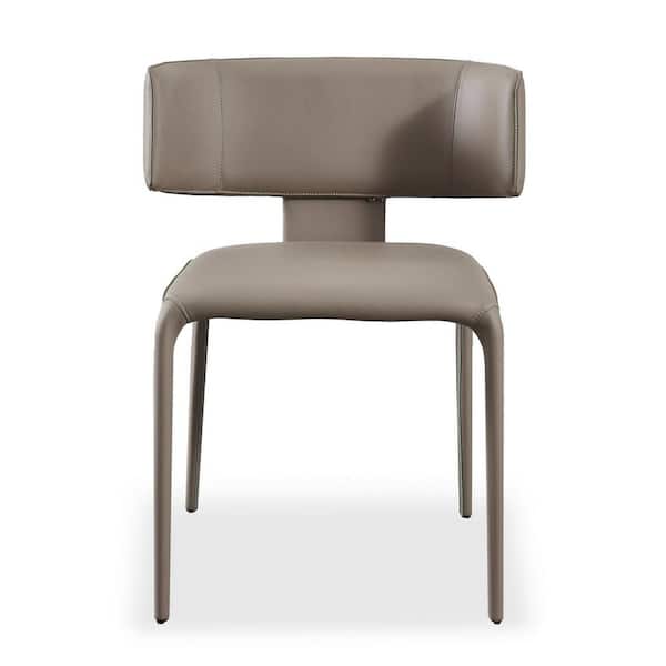 Odessa Grey Vegan Leather Dining Chair