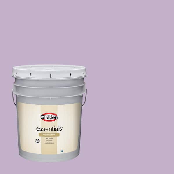 Glidden Essentials 5 gal. PPG1176-4 Purple Essence Satin Exterior Paint