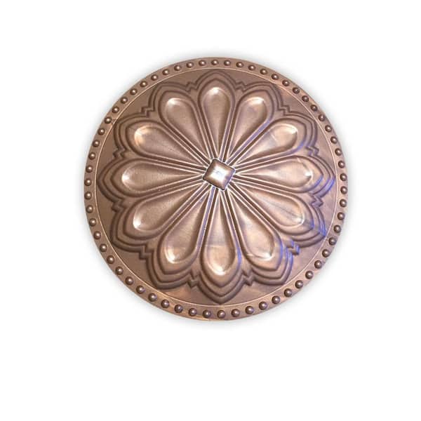Creative Cleanout Covers Hermosa Flat Newport Copper 6 in. x 6 in. Cleanout Cover