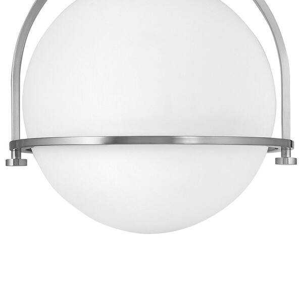 HINKLEY - Somerset 11.5 In. 1-Light Brushed Nickel Semi- Flush Mount