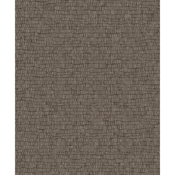 York Wallcoverings Black Metallic Skin Vinyl Paper Unpasted Wallpaper (21 in. x 33 ft.)