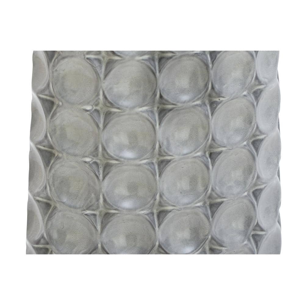 Gray Textured Ceramic Decorative Table Vase