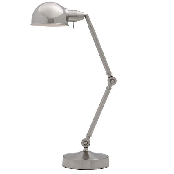 Hampton Bay 20 in. Nickel/Chrome Table Lamp