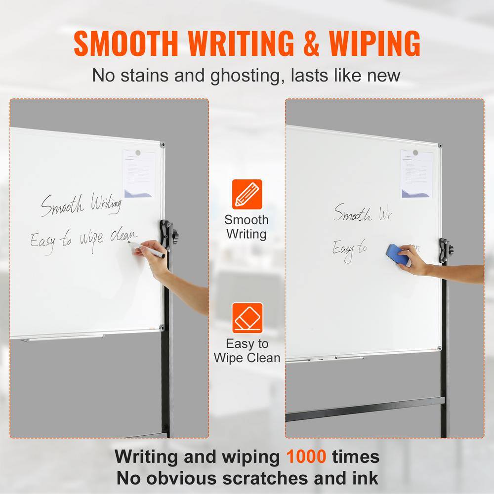 VEVOR 24" x 18" White Magnetic Rolling Freestanding Whiteboard