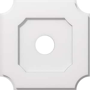 1 in. P X 8-1/4 in. C X 14 in. OD X 3 in. ID Locke Architectural Grade PVC Contemporary Ceiling Medallion