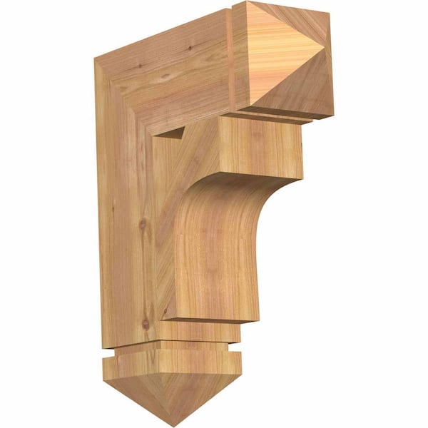 Ekena Millwork 5.5 in. x 22 in. x 18 in. Western Red Cedar Westlake Arts and Crafts Smooth Bracket
