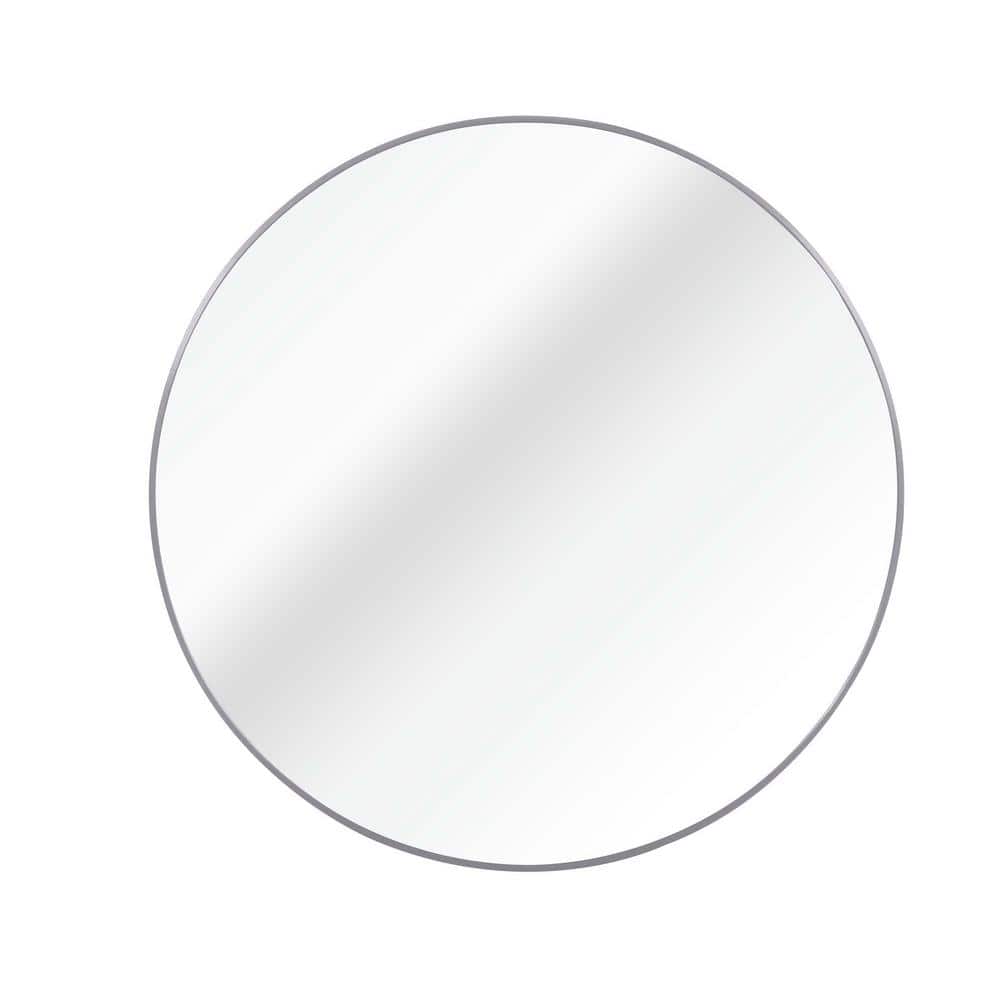 39 in. W x 39 in. H Round Aluminum Framed Wall Mounted Mirror Vanity Mirror