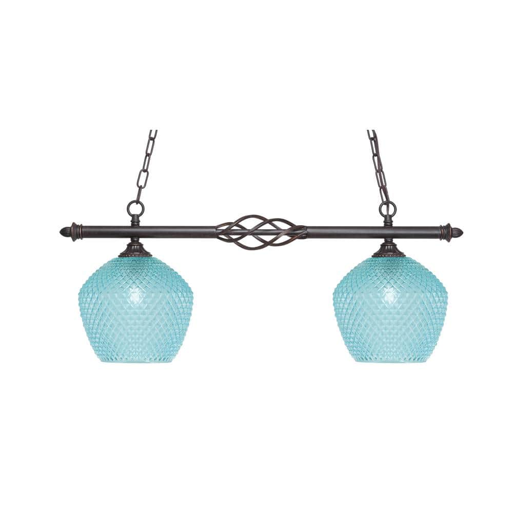 Bridgewater 2 Light Dark Granite Linear Chandelier, Any room with 9 in. Tur