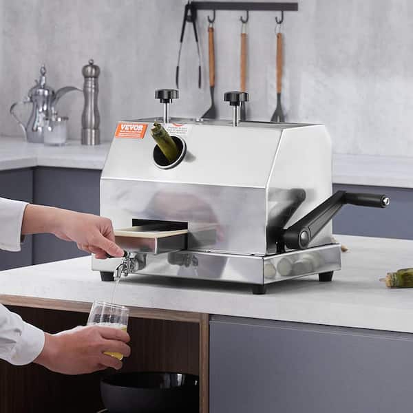 Commercial Sugar Cane Juicer 110 lbs. /H Sugarcane Juicer Machine with 3 Stainless Steel Rollers Manual sliver