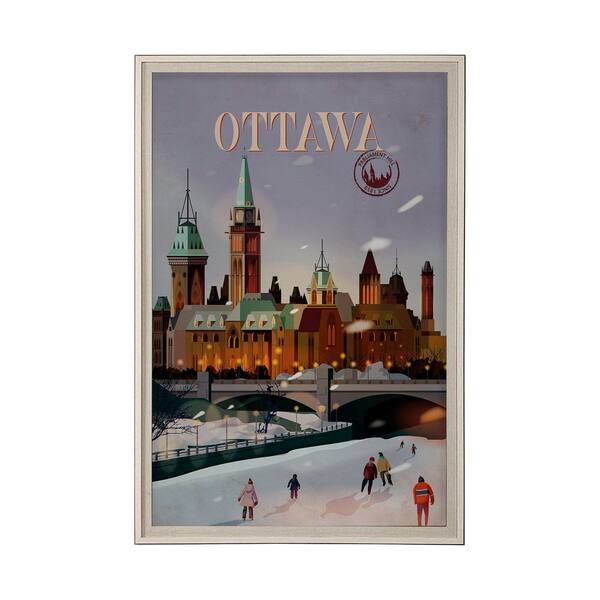 Ottawa Go Series Brown Framed Wall Art 61.5 in. x 41.5 in.