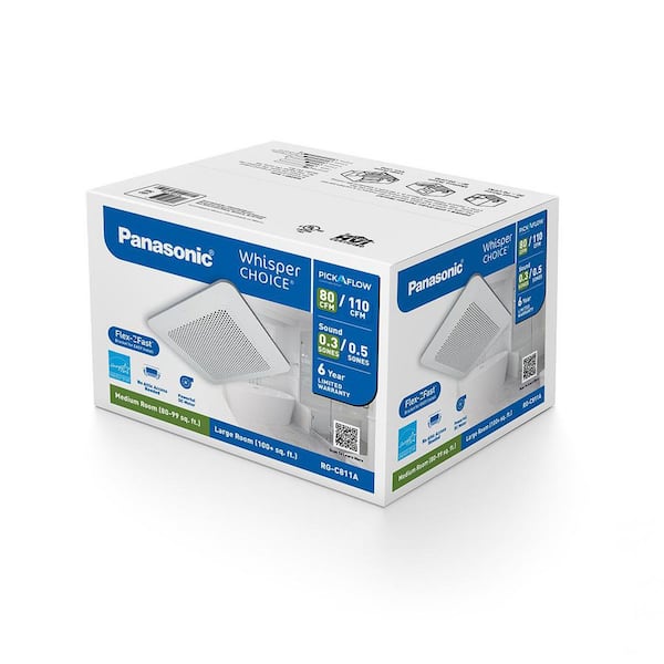 Panasonic Whisper Choice DC Pick-A-Flow 80/110 CFM Ceiling