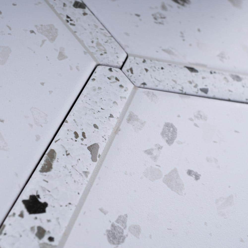 Blianco White Hexagon Matte Porcelain Wall & Floor Tile