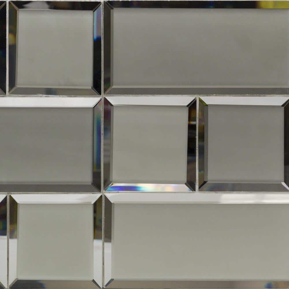 Reflekt Dark Gray Splitface 4 in. x 12 in. Frosted Glass Tile (15-piece, 5 sq. ft. /case) price history on PriceWatchPro