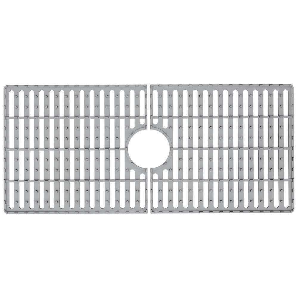 Gray Silicone 32" x 15" Bottom Sink Grid