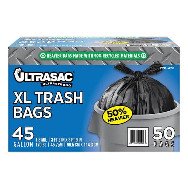 45 Gal. Extra Large Heavy Duty Trash Bags (50 Count)