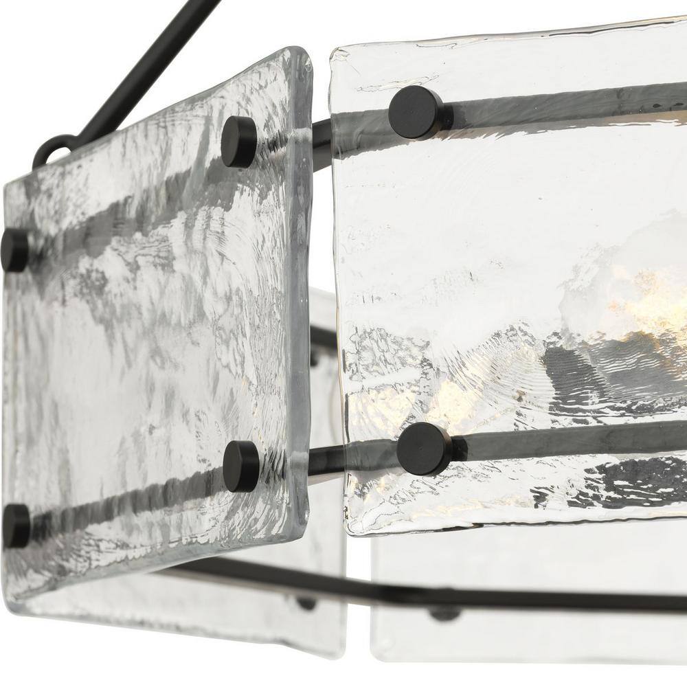 Rivera Black Steel 6-Light Round Chandelier