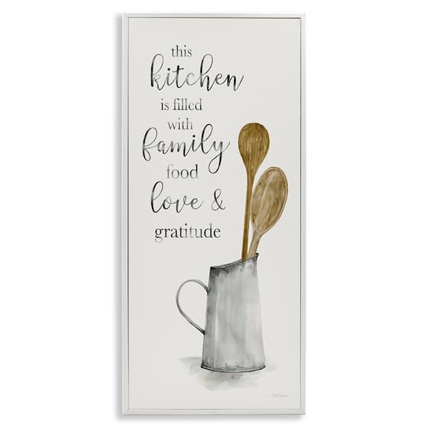 This Kitchen Family Phrase by Carol Robinson White Framed Giclee Art Print Food 24 in. x 10 in.