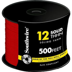 500 ft. 12 Red Solid CU THHN Wire