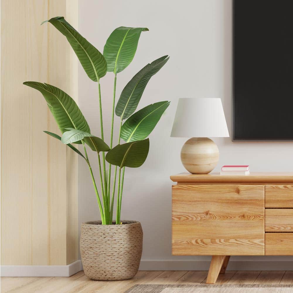 Eternal Paradise 60" Potted Bird of Paradise Artificial Floor Plant