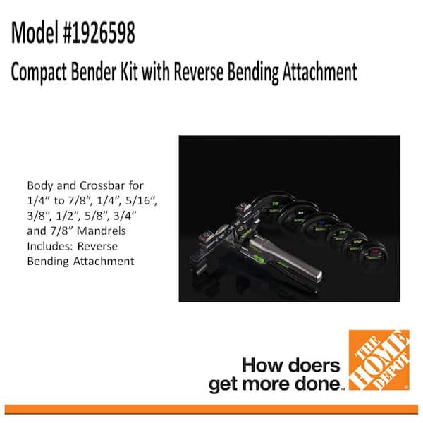 Compact Bender Kit with Reverse Bending Attachment