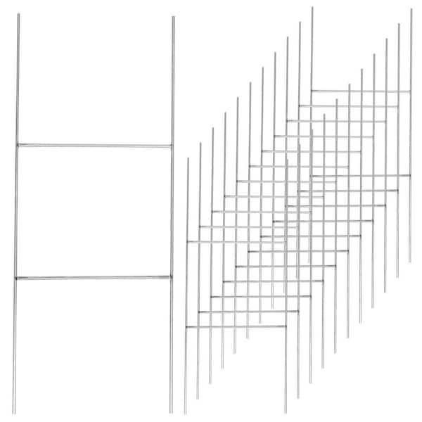 17.5 in. x 7 in. Metal H-Stakes with Heavy Duty Design for 4mm Corrugated Yard Signs (12-Pack)