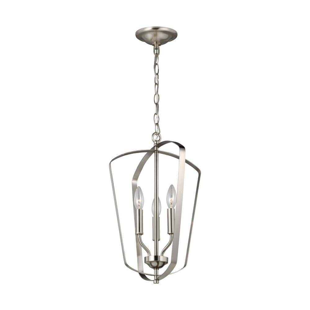 Romee Brushed Nickel Modern 3-Light Indoor/Outdoor Pendant