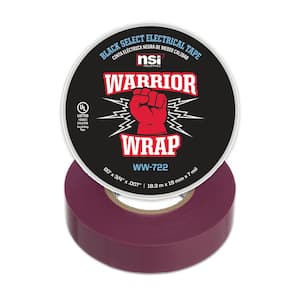 WarriorWrap Select 3/4 in. x 60 ft. 7 mil Vinyl Electrical Tape, Violet