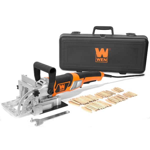 WEN 8.5 Amp Plate and Biscuit Joiner with Case and Biscuits JN8504 - The  Home Depot