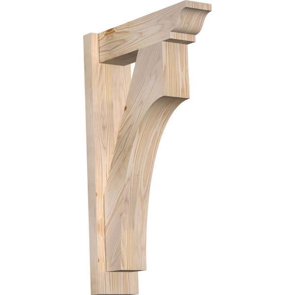 Ekena Millwork 6 in. x 30 in. x 18 in. Douglas Fir Westlake Traditional Smooth Outlooker
