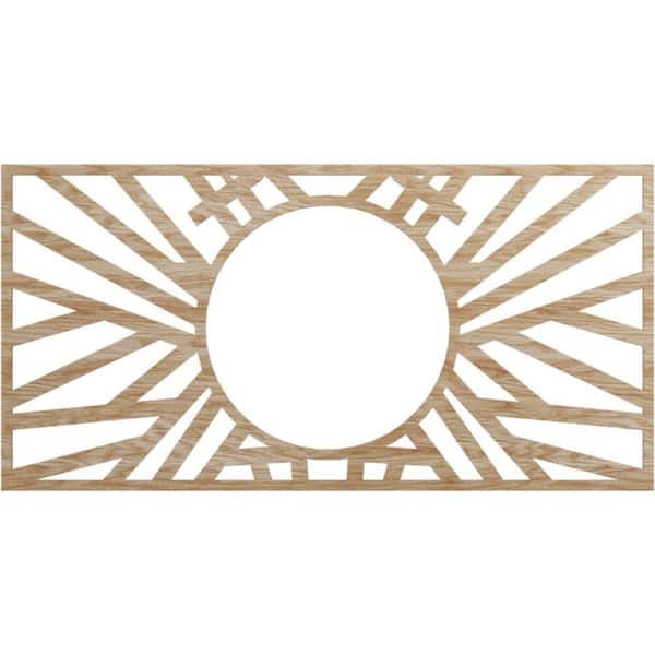 0.375 in. x 30 in. x 15 in. Wood (Red Oak) Medallion Moulding