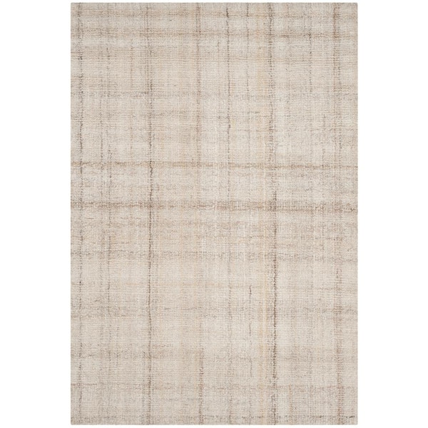 SAFAVIEH Abstract Ivory/Beige 4 ft. x 6 ft. Solid Area Rug