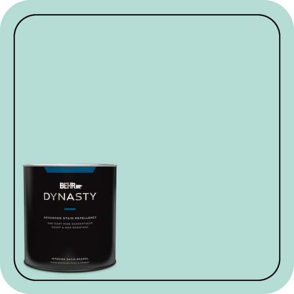 BEHR DYNASTY 1 qt. #490C-3 Balmy Seas Satin Enamel Interior Stain-Blocking Paint & Primer
