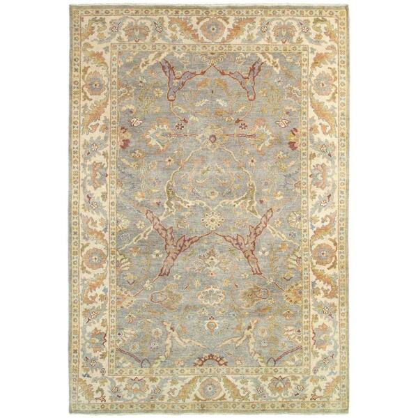 10 ft. x 14 ft. Gray, Beige Oriental Washable Area Rug