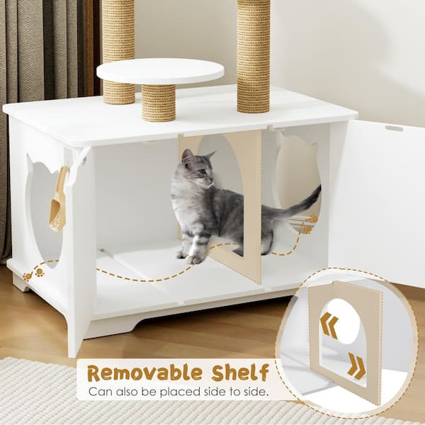 Amazon Kitty Litter Box Enclosure FUFU&GAGA Modern Cat Litter Box