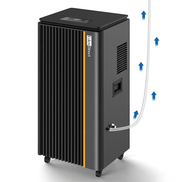 296 pt. 8,500 sq.ft. Commercial Dehumidifier in Black with Pump Drain Hose, Dehumidifier for Laboratory, Large Air Inlet
