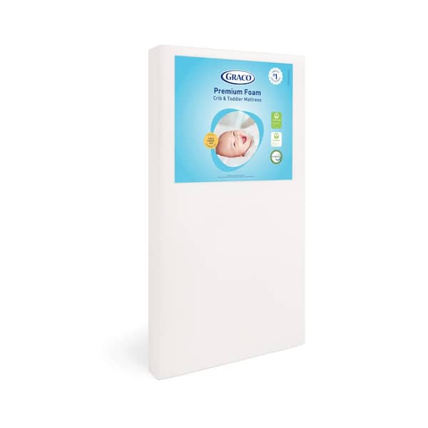 Premium White Foam Crib and Toddler Mattress