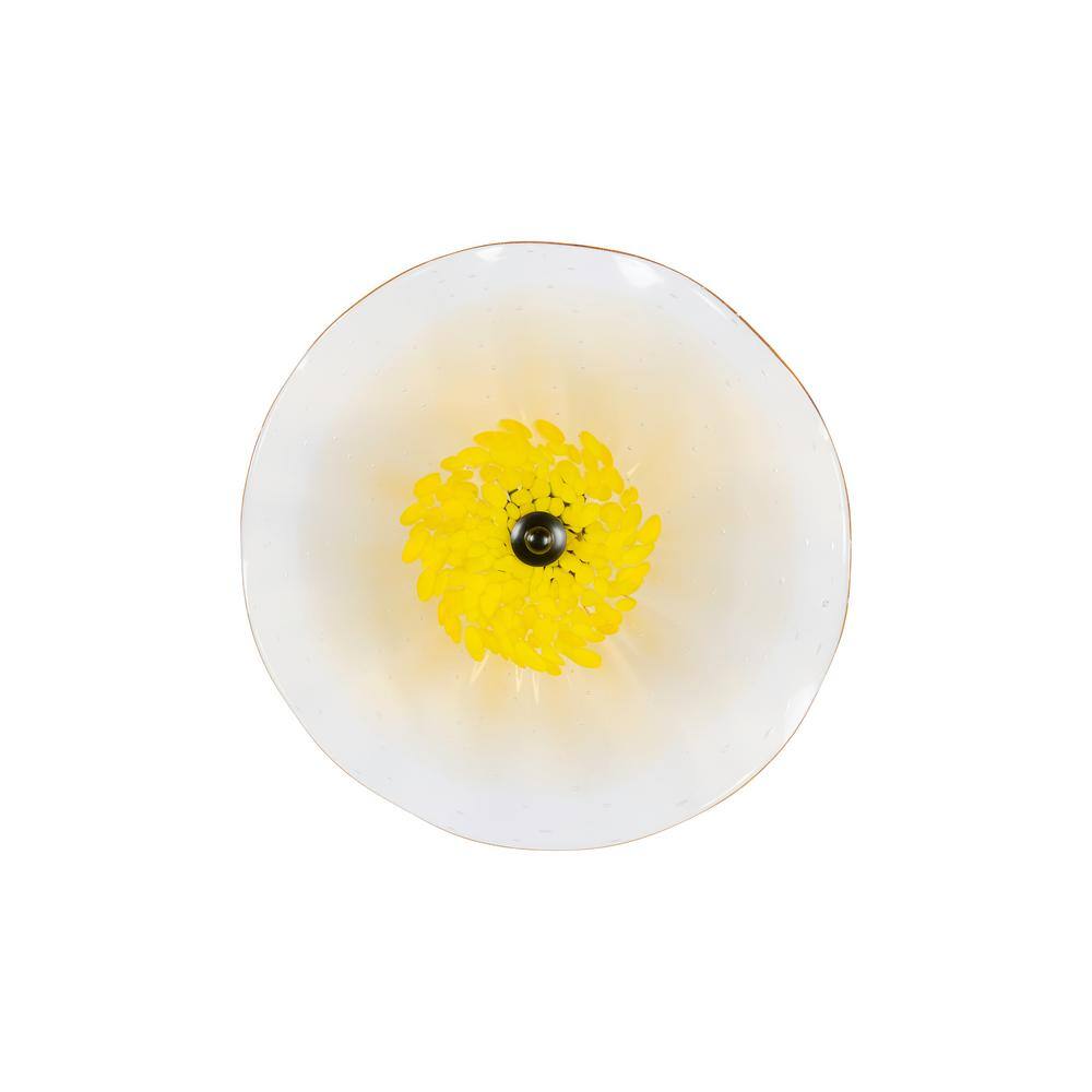 Dale Tiffany 12 in. Diameter Ribera Flower Hand Blown Art Glass Wall