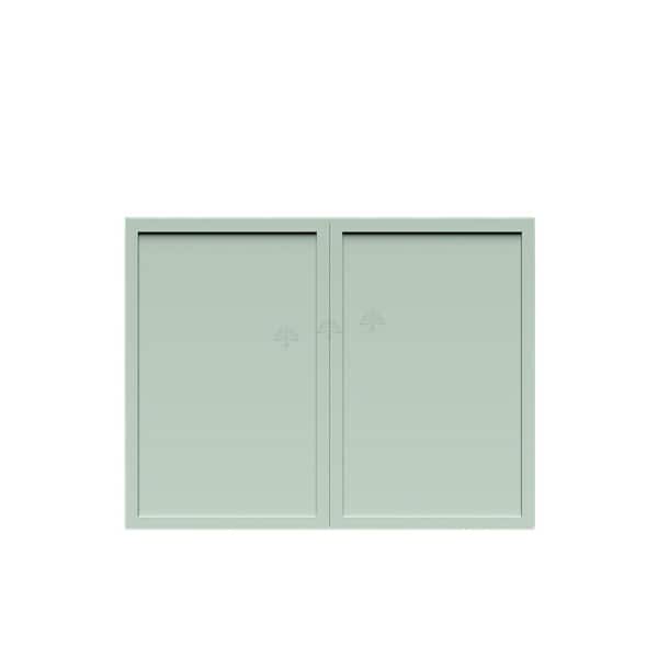 Slim Shaker Assembled 30 in. W x 18 in. H x 12 in. D Wall Bridge Kitchen Cabinet in Green