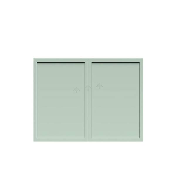 Slim Shaker Assembled 36 in. W x 18 in. H x 24 in. D Wall Bridge Kitchen Cabinet in Green