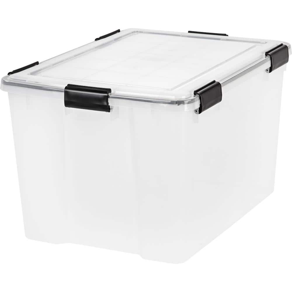 IRIS Large 17-Gallons (68-Quart) Clear Tote with Standard Snap Lid in the  Plastic Storage Containers department at