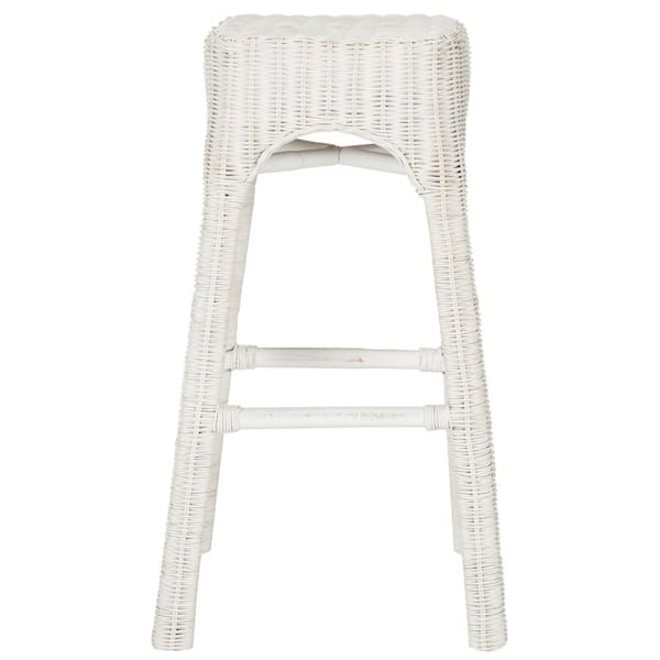 Safavieh Percy White Distress Bar Stool Safavieh Percy White Distress Bar Stool