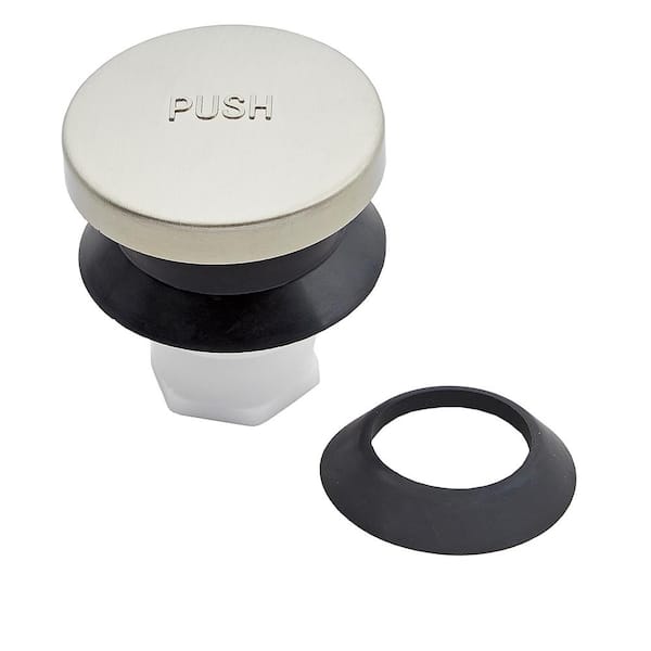 Everbilt 2 in. Toe-Touch Drain Stopper in Brushed Nickel