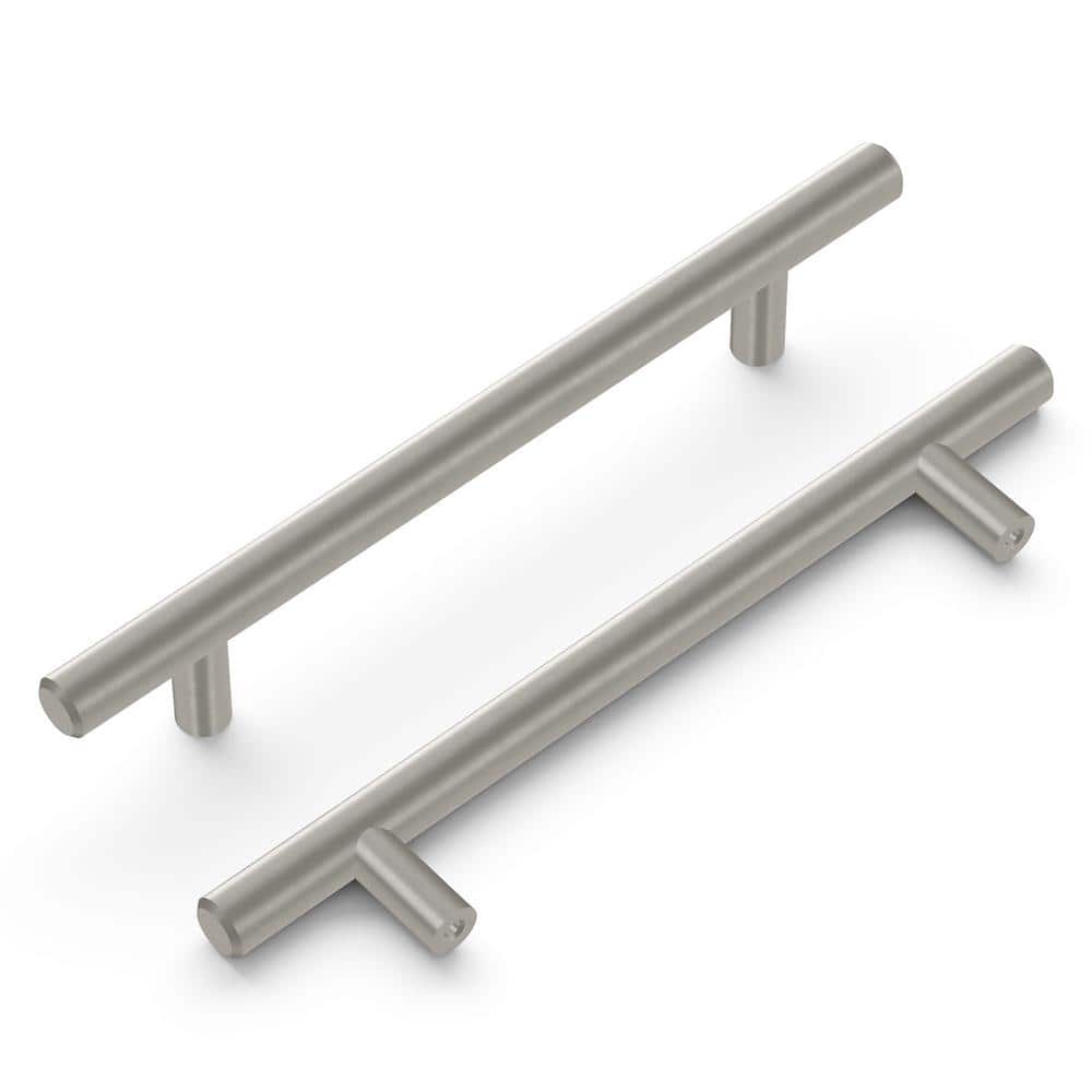 Bar Pulls Collection Pull 5-1/16 in. (128mm) Center to Center Brushed Stainless Steel Cabinet Bar Pull (10-Pack) price history on PriceWatchPro