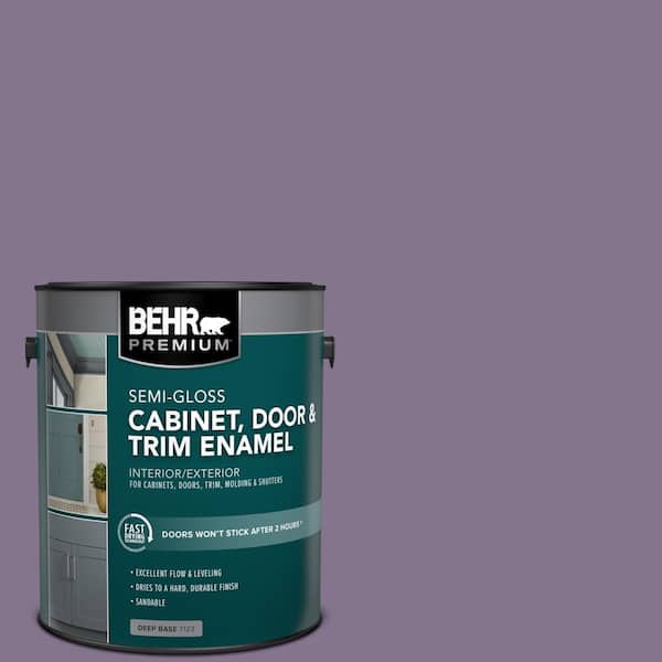 1 gal. #S100-5 Purple Potion Semi-Gloss Enamel Interior/Exterior Cabinet, Door & Trim Paint