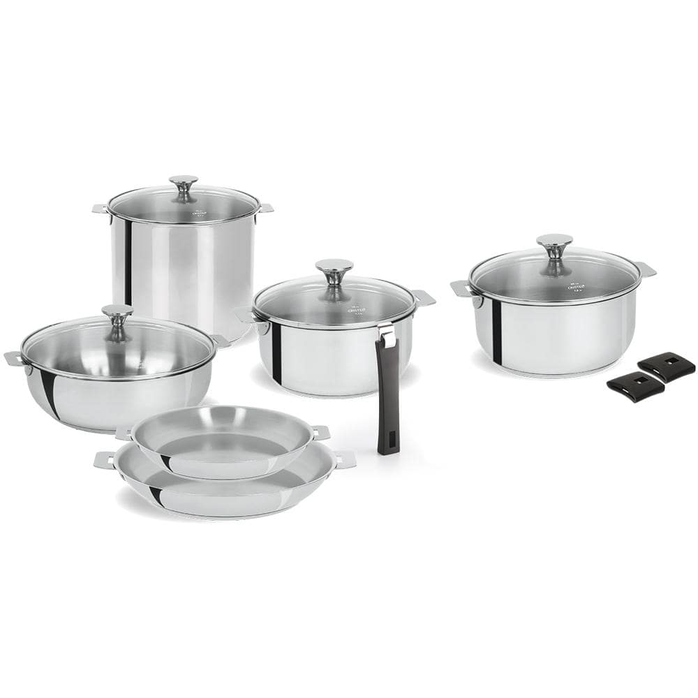 Cristel Mutine Removable Handle - 13-Pc Stainless Steel Cookware