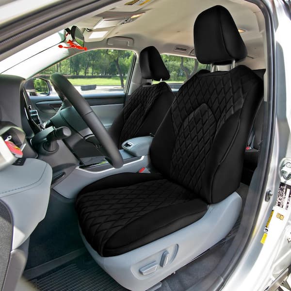 FH Group Neoprene Custom Fit Seat Covers for 2020-2024 Toyota Highlander Black - Front Set