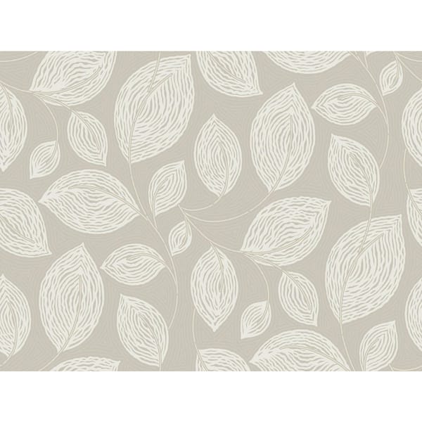 Candice Olson Contoured Leaves Brown Wallpaper