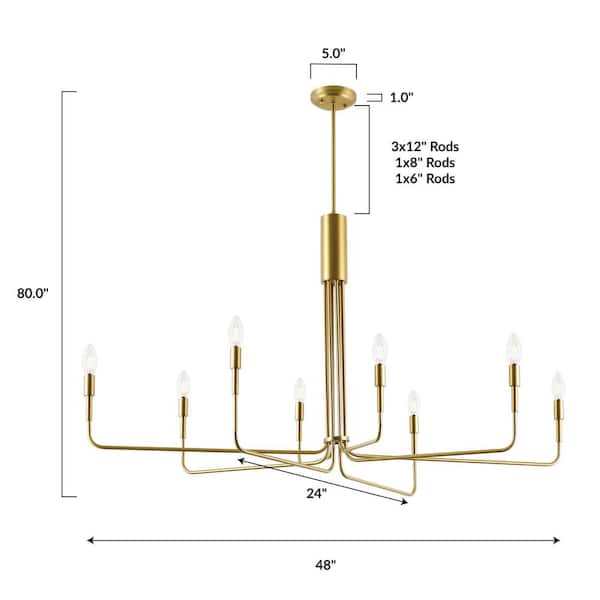 Brass S Chandelier Arm (2 sizes) – ChandelierParts