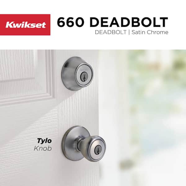 Kwikset Tylo Satin Chrome Keyed Entry Door Knob 400T 26D 6AL RCS The Home  Depot