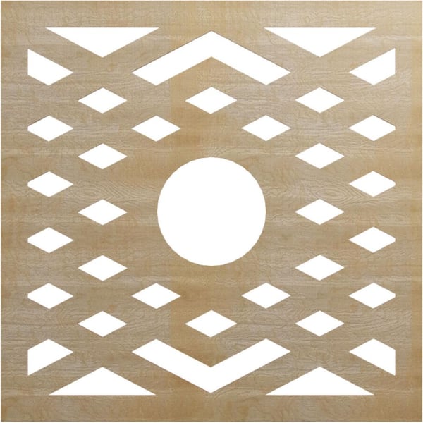 Ekena Millwork 0.25 in. x 40 in. x 40 in. Wood Medallion Moulding
